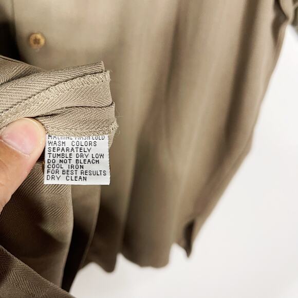 Tommy Bahama Large Brown Silk Relax Weekends Weekdays Whatever Button Up Shirt - Picture 10 of 11